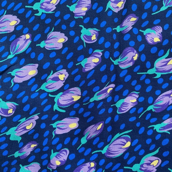 Plus Size Lace & Floral French Style Tank Top Vibrant Blue Green Purple - Picture 13 of 16